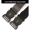 Metal Quick Release Belts Pluggable Buckle Elastic Canvas Belts for Men Durable Tactical Belt Cowboy Outdoor Stretch Army Strap