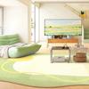 Carpet for Living Room Soft Fluffy Comfortable Bedroom Floor Mat Blue Irregular Geometric Pattern Rug Large Size Home Decor Rugs