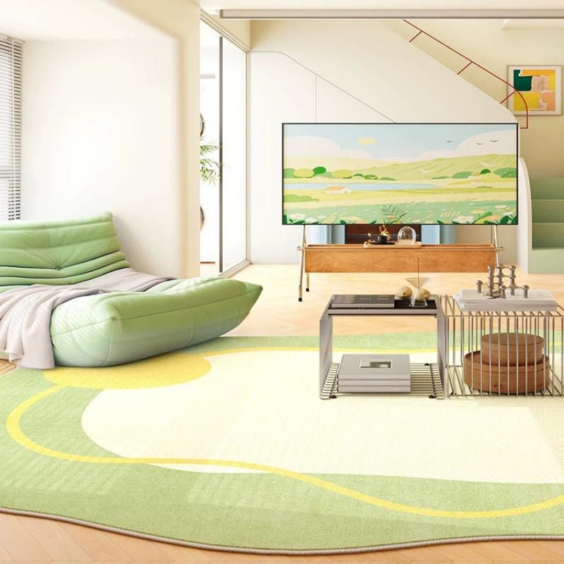 Carpet for Living Room Soft Fluffy Comfortable Bedroom Floor Mat Blue Irregular Geometric Pattern Rug Large Size Home Decor Rugs