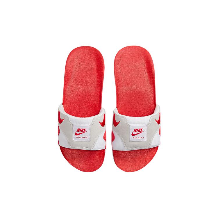 New Nike Air Max 1 Slide White University Red DH0295-103