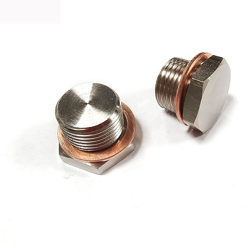 Universal Accessories M18 X 1.5 O2 Oxygen Sensor Hexagon Plug Iron Plating Nickel Bung With Gasket