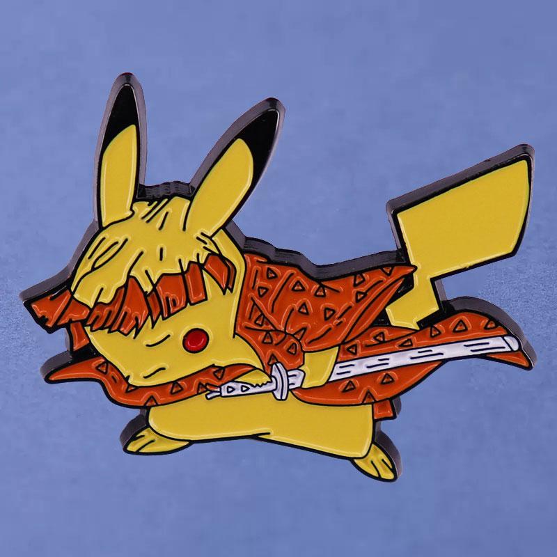 Games Anime Lapel Pins Backpack Jeans Enamel Brooch Fashion Jewelry Gifts Pikachu Cartoon Badges