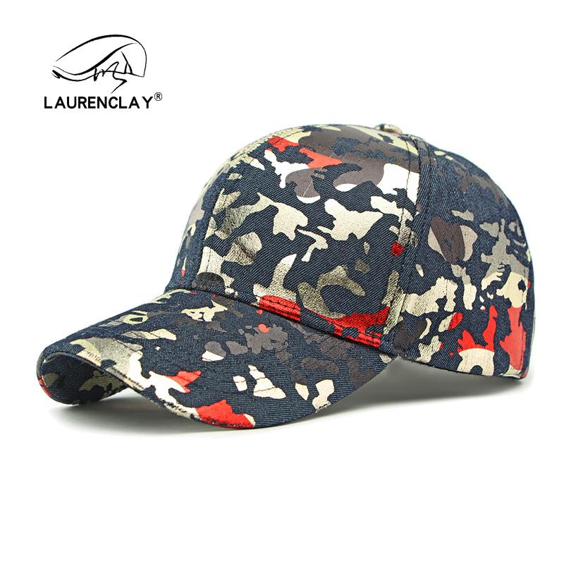 Wind Personalized Heat Transfer Camouflage Denim Baseball Cap Hard Top Men's Outdoor Sun Protection Visor Cap Female Tide