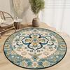 Bohemian Ethnic Style Living Room Round Rug Bedroom Non-slip Machine Washable Bedside Mat Soft Fluffy Decorative Home Carpet