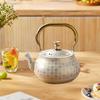 Teakettle Water Kettle Milk Warmer with Infuser Lid Teapot Stainless Steel for Party