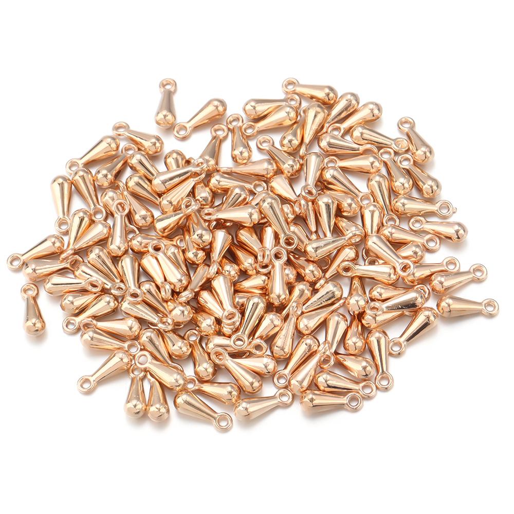 100/200pcs 2×7 3×9mm Alloy Water Drop End Beads For Jewelry Making DIY Necklace Pendant Extender Chain Tail Chain Accessories