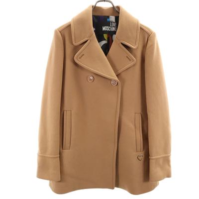LOVEMOSCHINO Double Breasted Wool Jacket 40 Beige Women Used