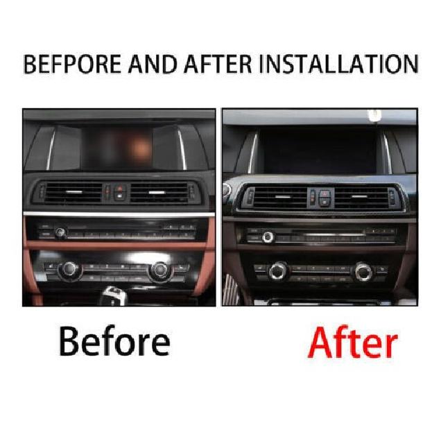 For BMW 5 Series 2011-2017 Central Console Air Outlet Vent Trim ABS Carbon Fiber