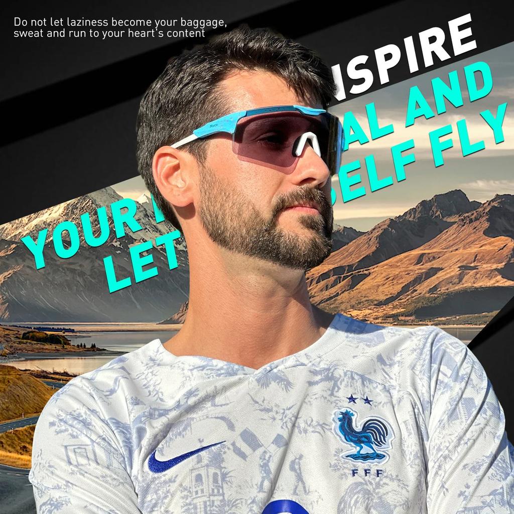 Pochromic Cycling Glasses Bike Sunglasses UV400 Running Sports Bicycle Eyewear Goggles Outdoor MTB Sunglasses Eyepieces