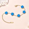 Clover Lucky Bracelets Womens Hand Double Sided Flowers Jewellery Gifts Stainless Steel Bracelet Gold Plated Bracelets Man