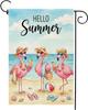 Hello Summer Amingo Beach Garden Ag 12x18 Inch Double Sided Seasonal Holiday Burlap Yard Pool Outdoor Decorations