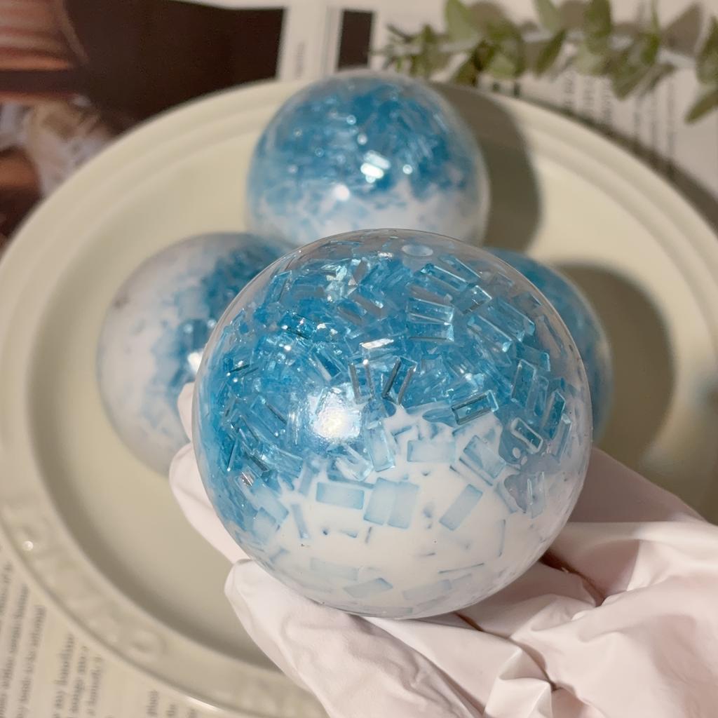 Slow Rebound Blue Glacier Sensory Ball Soft Stress Relief Grip Stretch Focus Toy For Office Desk