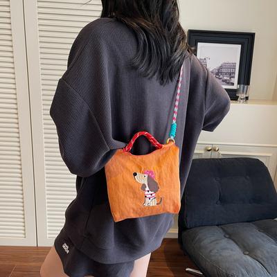 Bolsa para cachorro Dachshund feminina 2025 nova tendência moda versátil bolsa de mão bolsa de ombro grande capacidade bolsa carteiro