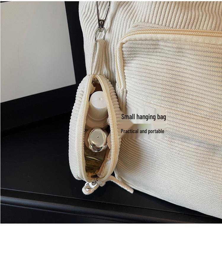 Women's Large Corduroy Tote - Summer 2026 Casual Bucket Shoulder Bag