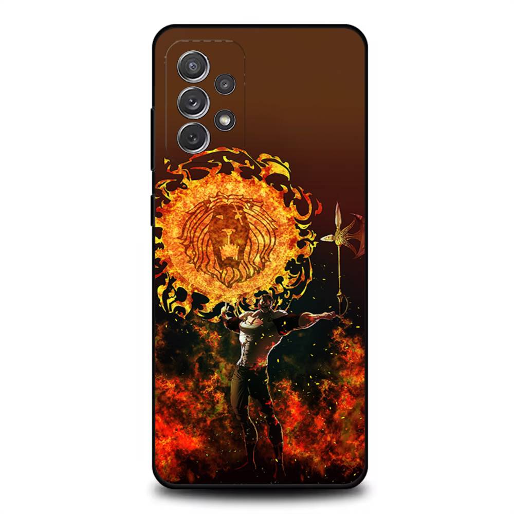 

E-Escanor Seven Deadly Sins Phone Case For Samsung S 25,24,23,22,30,21,10,9,Ultra,Plus,Lite,FE,4,5G Black Soft Case SamsungS25u