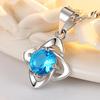 Korean Style Four-Leaf Clover Rotating Pendant Necklace for Women