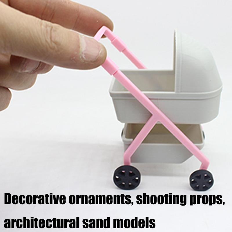 Miniature Baby Cradle Model Figure Doll House Nursery Room Scene Display Accessory Realistic Design 1/12 Scale Furniture
