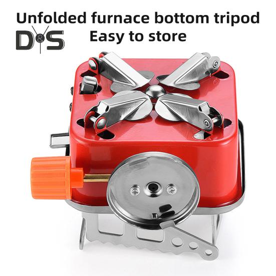 Outdoor-Campingkocher mit Tragetasche, 2800 W, tragbar, faltbar, für Wanderungen, Picknicks, Campingkocher, elektronische Zündung, Kochbrenner, quadratisch, rund, Gaskocher