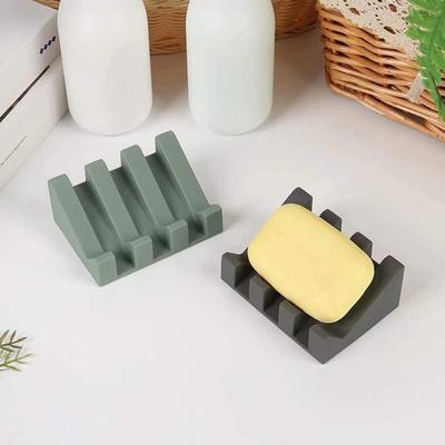 Soap Rack Modern Anti-corrosive Draining Soap Holder Silicone Portable Soap Dish Soap Stand Bathroom Accessories