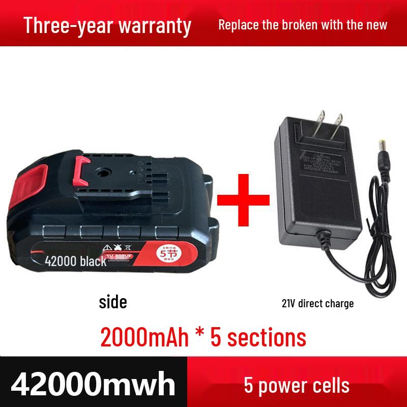 21V Rechargeable Handheld Drill with Large Capacity Lithium Battery