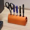 Retro Genuine Leather Handmade Multifunctional Pen Holder & Stationery Storage Rack