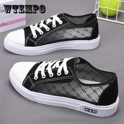 Women's Net Shoes Canvas Shoes Breathable Fashion All-match Student Shoes Soft Sole Korean Plate Shoes