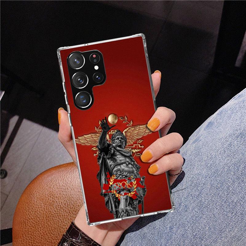 SPQR Römisches Kaiserreich Legionv Handyhülle Für Samsung Galaxy S24 S25 Edge S26 Ultra S23 S22 S21 Plus S20 FE + Personalisierter Druck Co