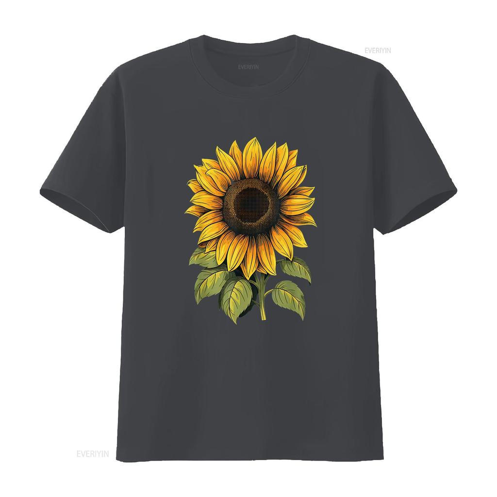 Sunflower Summer Cottagecore Aesthetic Girls Unisex Bold and Fashionable s T Shirt for vintage Washed Slightly homme