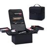 Große Kosmetik-Transport-Trolley-Box für Damen, Reise-Aufbewahrungsbox, 4-stufige Professionelle Nagellack-Organizer-Box mit Verstellbar