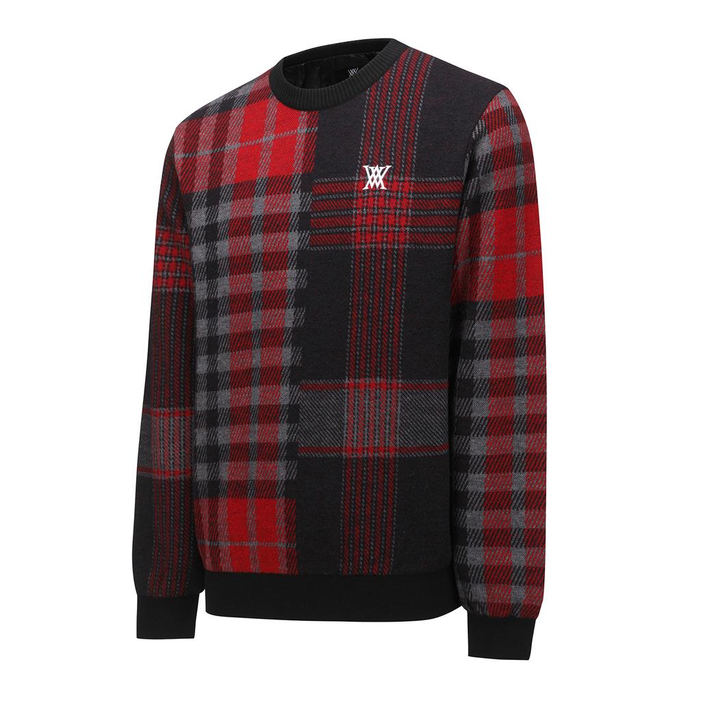 ANEW GOLF Men Check Point Sweater_Bk