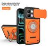 Protiskluzový pancéřový kryt pro Infinix Note Edge X6887 Posuvná ochrana objektivu fotoaparátu Otočný kroužek Stojan TPU rám Plastový kryt telefonu