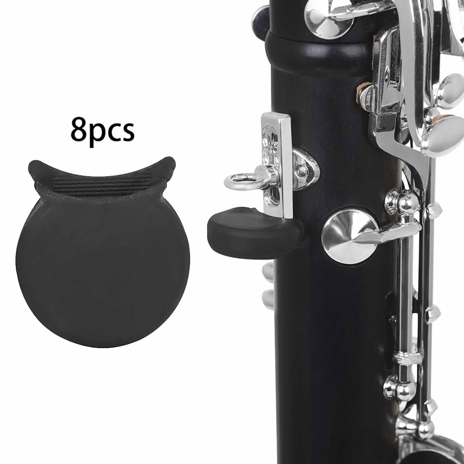 

8 штук Подушка для упора большого пальца кларнета и гобоя Силиконовая Удобная Мягкая Защита большого пальца для Деревянного духового инструмента Замена для гобоя чёрный