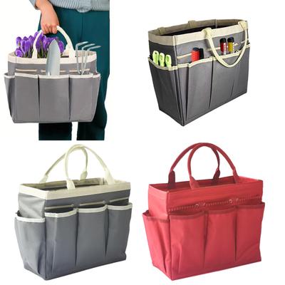 Borsa Porta Attrezzi da Giardinaggio con Manico Ergonomico Grande Capacità Tasche Multiple Impermeabile