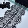 (2 Sizes) 3m French Chantilly Lace Trim, Non-stretch Scalloped Eyelash Fabric Lace for Wedding, Bra, Lingerie, Underwear, Dress, Garment, Crafting