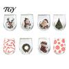 Lead Free Soda Lime Glass Christmas Cocktails Glass, Santa Snowman Reindeer Tree Design Tumbler, 300ml Lead-free Festive Seasonal Tumblers Holiday
