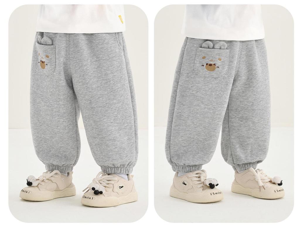 Kaka Panda Kids' Trendy Spring Pants - Unisex Casual Long Pants for Toddlers & Children