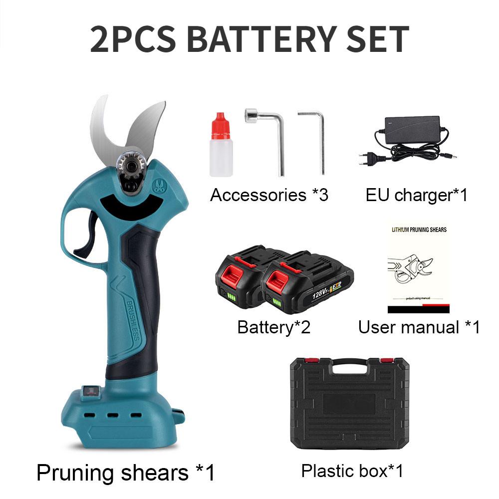 Ηλεκτρικό Κλαδευτήρι Μπαταρίας Χωρίς Ψήκτρες 4 Ταχυτήτων Φορητό Ασύρματο Κόφτης Κλαδιών Δέντρων Κλαδέματος Θάμνων Οπωρώνα