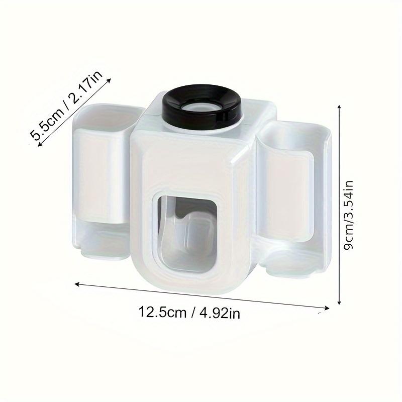 1pc Toothbrush Holder with Automatic Toothpaste Dispenser, Wall Mounted Toothbrush Storage Rack, Flushless Toothbrush Storage Organization