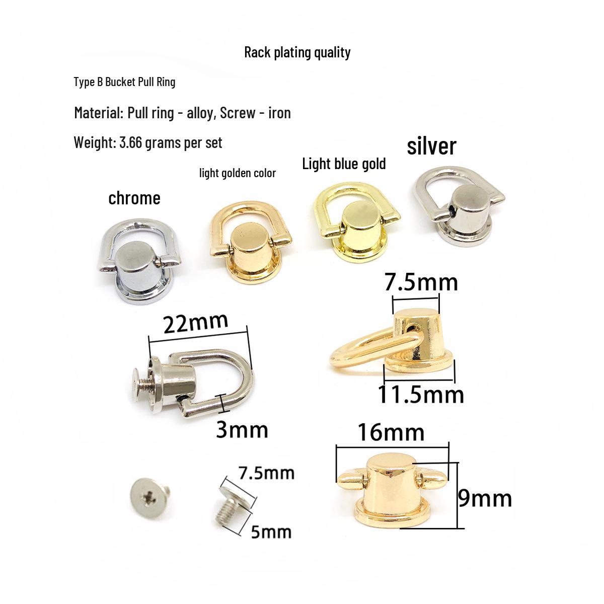 

Набор для самостоятельной модификации сумки: Винты, D-кольцо, Заклепки, Ремни, Пряжки и Подвеска «Голова монаха»