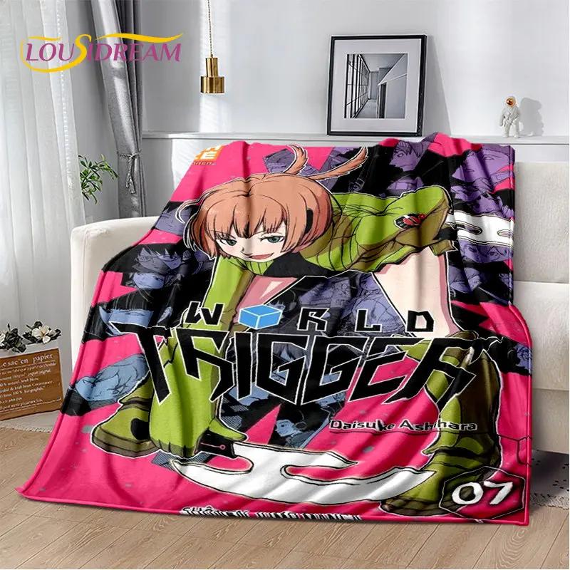World Trigger Anime Kreskówka Miękki Pluszowy Koc, Koc Flanelowy Koc Narzuta na Salon Sypialnię Łóżko Sofa Piknik Cove Dzieci