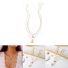 Geometric Pearl Pendant Chain With Shell And Starfish For Summer Beach Vacation