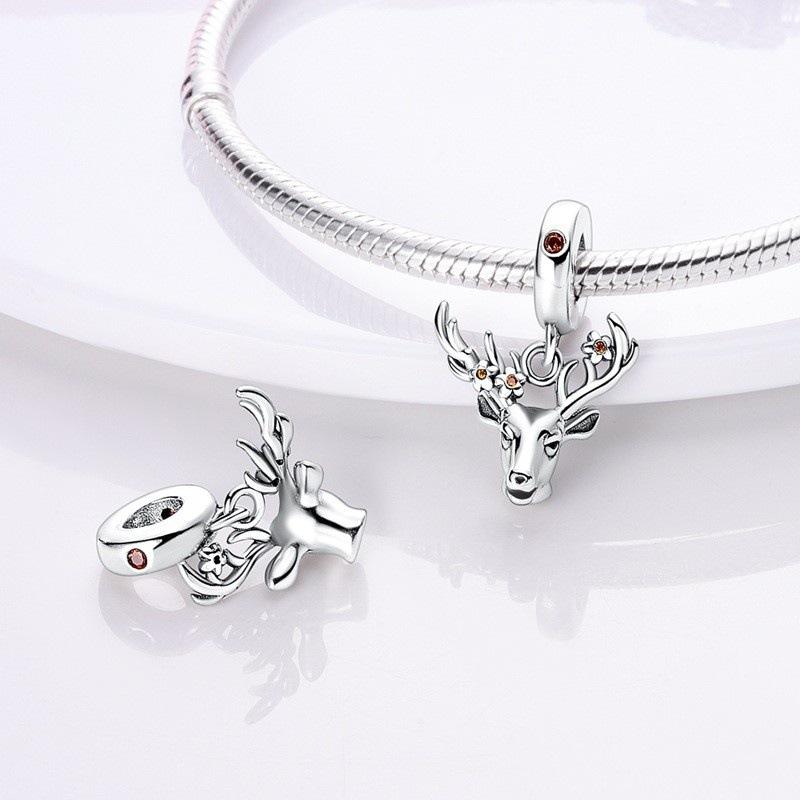 Design Copper Plated Beaded Accessories DIY Cute Animal Bracelet Necklace Pendant Gift