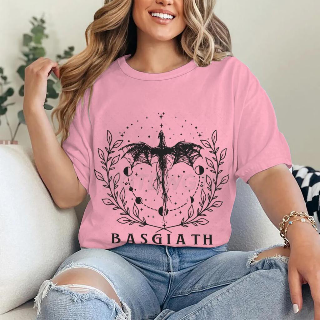 Basgiath War College Tshirt Trendy Dragon Fantasy Reader Bookish Tshirt Stylish Women Unisex Graphic Reading Tee Shirt