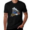 Train Railroad T-Shirt Basic Plain Short Sleeve Crew Neck Tee