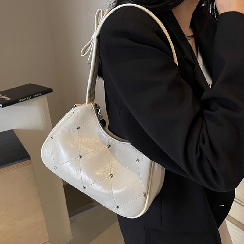 New Wine Red Single Shoulder Bags For Women Trend Versatile Commuting Crossbody Bag Simple PU Leather Female Handbags