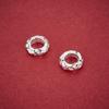 S925 Sterling Silver Irregular Hammered Coil Wrap Bracelet Spacer Beads - DIY Weaving Accessories.