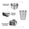 15 Pcs Stainless Steel Shot Glasses Drinking Vessel 30Ml Camping Travel Coffee Tea Cup for Whiskey Tequila Liquor