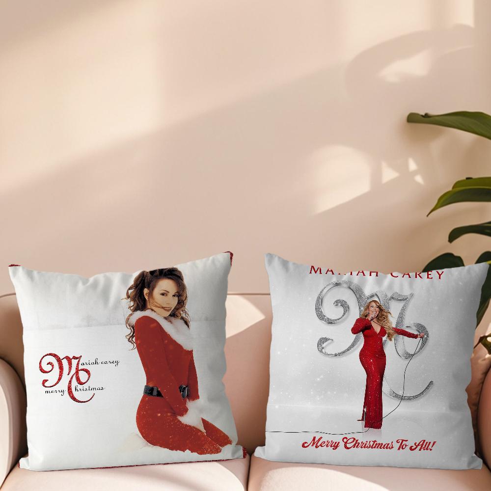 Singer MMariah CCarey Merry Christmas Pillow Case Living Room Accent Couch Back Support Square Lounge Restful Nap Companion ?
