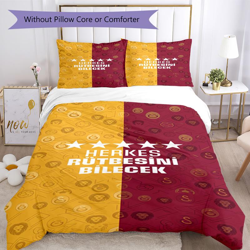 Set Biancheria da Letto Galatasaray Traspirante Copripiumino con Federe Biancheria da Letto Decorativa per Camera da Letto Decorazione della Casa Regalo di Compleanno