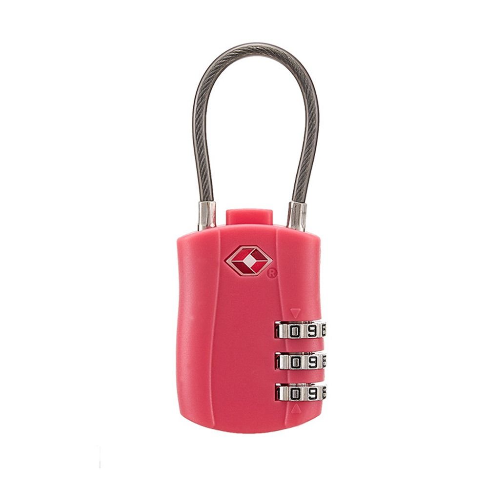 TSA Customs Password Lock Anti-theft Wire Rope Padlock Durable 3 Digit Combination Lock  Travel